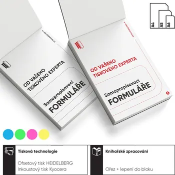 Tiskopis Samopropisovací formuláře DL (99 x 210 mm) 2 listy (originál + kopie)