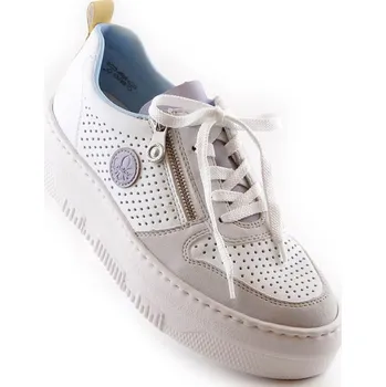 Dámské polobotky Pohodlné bílé polobotky Rieker W RKR589 40