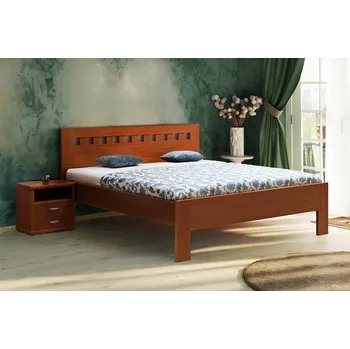 Ložnice BMB Postel Ella Mosaic ostrá - jádrový buk Moření: vosk, Rozměr: 90 x 200 cm