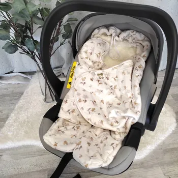 Fusak Fusak/zavinovačka do autosedačky Mimoušek listy vanilky