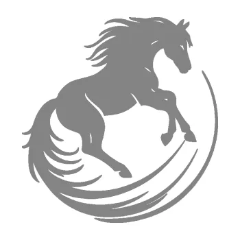Samolepící dekorace SAMOLEPKA Kůň 107 pravá v kruhu (17 - šedá) NA AUTO, NÁLEPKA, FÓLIE, POLEP, TUNING, VLASTNÍ TEXT, TISK, AUTOSAMOLEPKY.cz, POLEPY, OBRÁZEK, LOGO, SAMOLEPKY