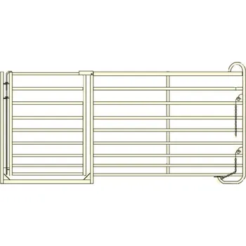 Panel mobilního košáru pro ovce 1,27 x 2,75m s brankou