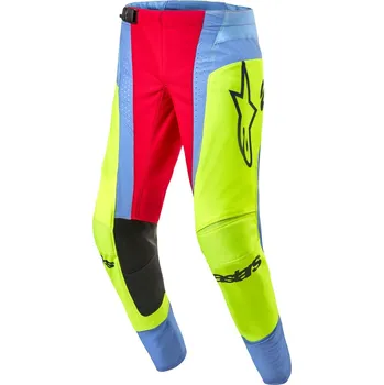 Moto oblečení Motokrosové kalhoty Alpinestars Techstar Ocuri 2024 světle modro-fluo žluto-červené 32