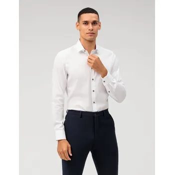 Pánská košile Olymp Level Five 24/Seven Body Fit společenská košile 200654 00 24 Bílá 45
