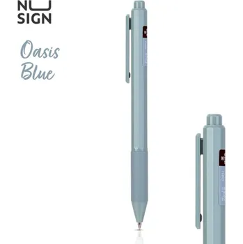 Gelové pero Nusign NS559 - klikací, 0.5 mm modré - Oasis Blue