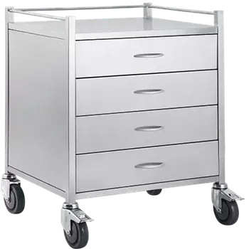 MEDICART 52, zdravotnický vozík, 600x490x900 mm, nerez