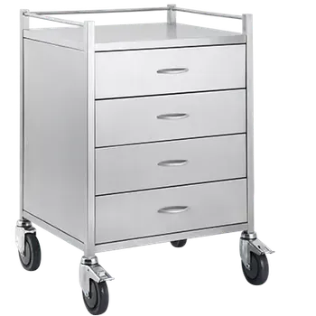 MEDICART 51, zdravotnický vozík, 490x490x900 mm, nerez