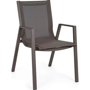 BIZZOTTO Zahradní židle PELAGIUS s područkami hnědá 0663210