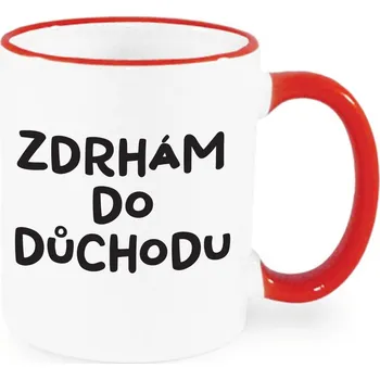 Hrnek - Zdrhám do důchodu Barva: Červená
