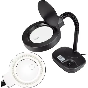 Lupa Lampa s lupou Yihua 239 LED 90mm 3D-10D se zakřiveným ramenem, černá