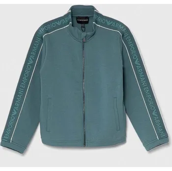 Chlapecká mikina Dětská mikina Emporio Armani 3D4M69.1JHSZ tyrkysová 66X, vel. 166