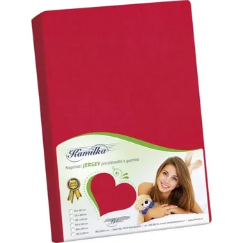 Prostěradlo veratex Prostěradlo jersey červená 180x200 cm