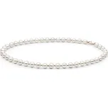 Perlový náhrdelník Magestic z bílých perel se zapínáním z růžového zlata GRP685BGRW45