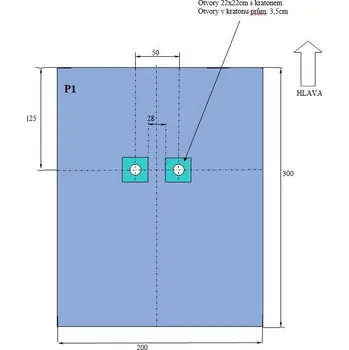 Rouška artroskopická loketní 200x300, 2 otvory
