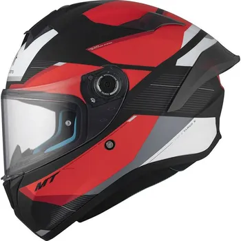 Helma na motorku MT Helmets Integrální helma na motorku MT TARGO S KAY B5 matná černo-červeno-bílá XL