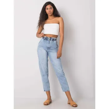 Dámské džíny Světle modré roztrhané džíny - XL