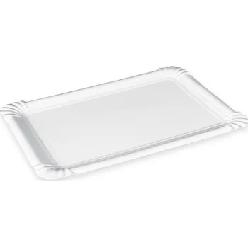 Jednorázové nádobí Papírový tácek (PAP-Recy) bílý 13 x 20 cm `č.4` 100 ks