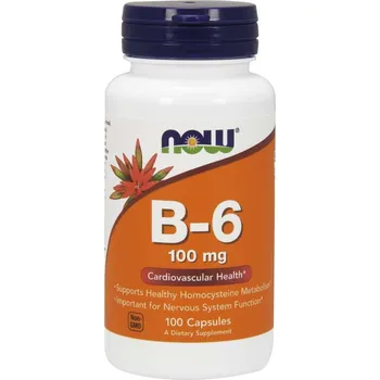 Now® Foods NOW Vitamin B6 Pyridoxin, 100 mg, 100 kapslí Doplněk stravy