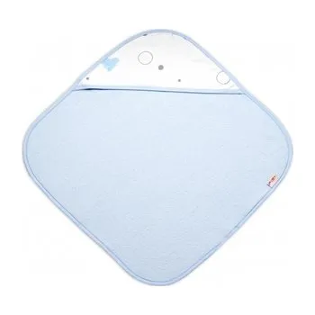 Termoosuška s kapucí pro panenky, Baby Nellys, I love Boy, 45x45cm, bílá/modrá