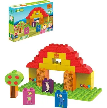 ostatní stavebnice BiOBUDDi Stavebnice BIBA Boerderij farma 31 dílků s nálepkami