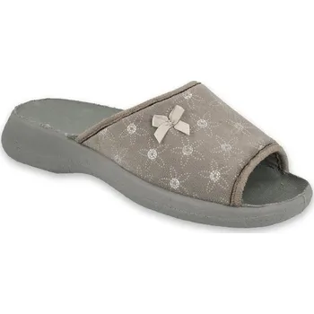 Dámská obuv BEFADO 442D196 dámské pantofle OLIVIA OŠ šedá kytičky s mašli 41 442D196_41