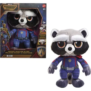 plyšák Mattel MARVEL Strážci Galaxie ROCKET se zvuky 27 cm