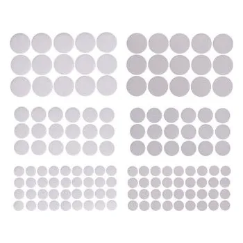 Set školních potřeb Rzepy samoprzylepne okrągłe białe 69szt mix