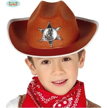 Klobouk Kovbojský klobouk hnědý pro děti