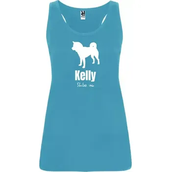 Dívčí tílko Dívčí tílko s potiskem vašeho psa Tyrkysová 5