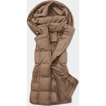 Dámská vesta Zimní péřová vesta s kapucí J.STYLE - Béžová, odstíny béžové S (36) i392_22869-46
