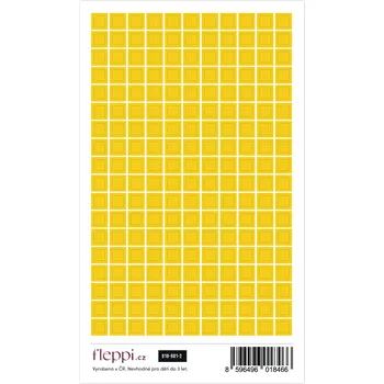 samolepka Fleppi Color coding kolekce | žlutá – čtverečky