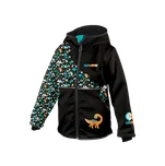 Wamu Softshellová bunda dětská Dinosauři černo-hnědá Vel. 110-116