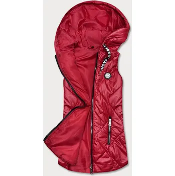 Dámská vesta Červená péřová vesta s kapucí SWEST, odstíny červené S (36) i392_21510-46