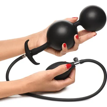 Anální kolík Master Series Ass Rattler Weighted Inflatable Silicone Anal Plug