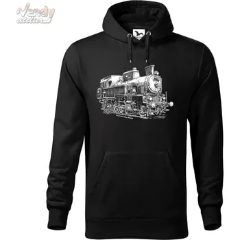 Dámská mikina Mikina - Parní lokomotiva 423 0145 - Velký Bejček Barva: Černá (01), Velikost: XXL, Střih: Pánské