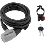 Force - zámek spirálový s držákem 185cm/8mm - černý