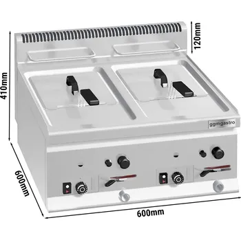 fritéza G.Gastro Plynová fritéza - 8+8L - 13,2 kW
