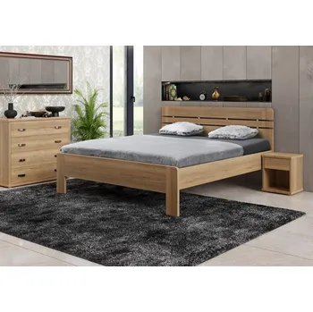 Postel BMB Postel Ella Lux ostrá - imitace dřeva Dekor: Buk, Rozměr: 90 x 200 cm