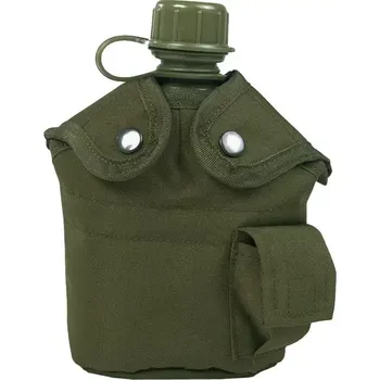 Kempingové nádobí Polní láhev BEST CLASS olivová (Dokonalé repro Americké polní láhve, vysoce kvalitně provedená, dodávána včetně pitítka.)