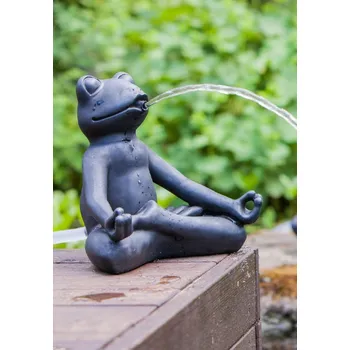 Fontána do jezírka Heissner Heissner chrlič žába jogín včetně 1,5 m hadice na připojení 003296-00