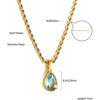 Náhrdelník Náhrdelník s barevným krystalem - 58RG