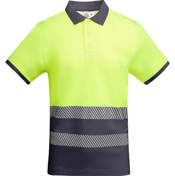Pánské tričko Roly Atrio Pánské reflexní polo tričko HV9318 Lead 23-Fluor Yellow 221 M