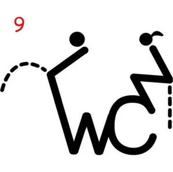 Samolepící dekorace Samolepka na WC | dekorace na zeď, styl postavičky - 9