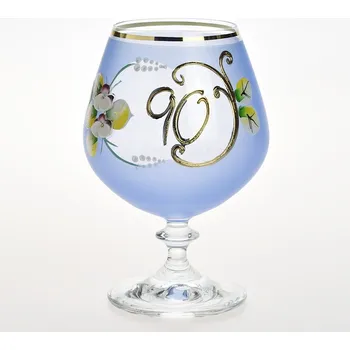 Sklenice Výroční číše NB Česko Ručně dekorovaná výroční novoborská číše 90 let, modrá - 400 ml