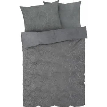 Povlečení KSTL Plyšové ložní povlečení, francouzské 200 x 220 cm, 70 x 90 cm (šedá)