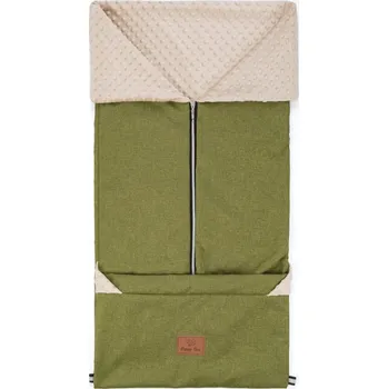 Příslušenství pro přepravu dětí HappyBee Univerzální fusak LENY 2v1 green/minky beige