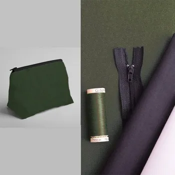 Set na šití kosmetické taštičky v khaki barvě KT007