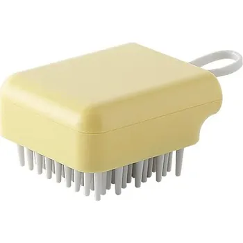 Masážní přístroj Masážní kartáček na tělo + hřeben pro zdravé vlasy 2v1 - Žlutý typ D