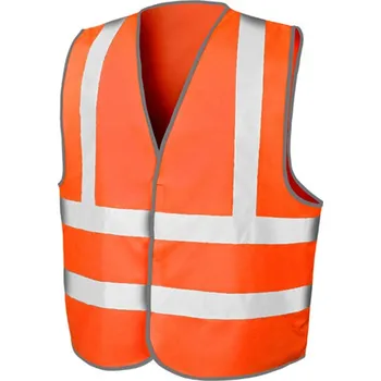 Result Motorway Unisex bezpečnostní reflexní vesta na dálnici R201X Fluorescent Orange S/M