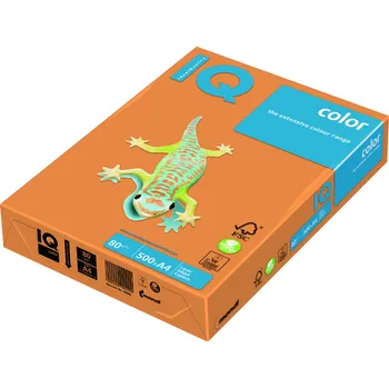 Barevný papír Barevný kancelářský papír oranžová pastelová A4 160g IQ Color